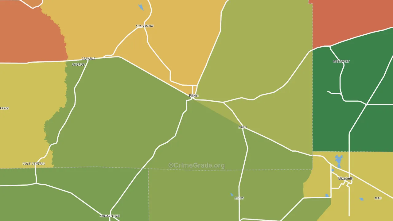 70656, LA Map of Theft Rates