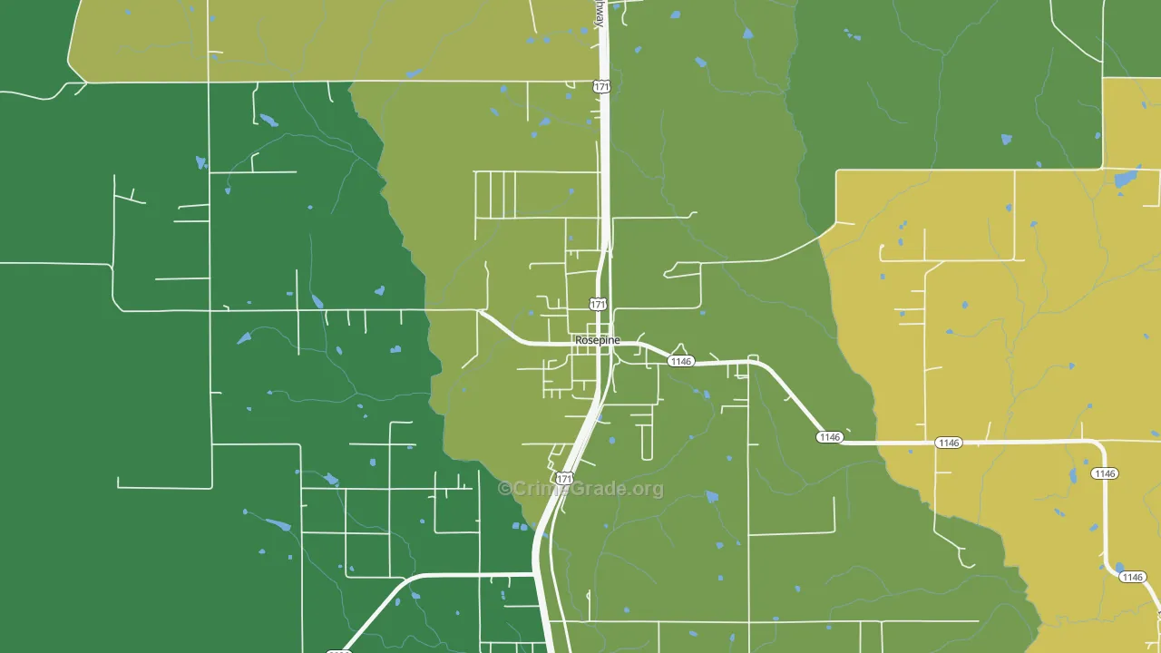 70659, LA Map of Theft Rates
