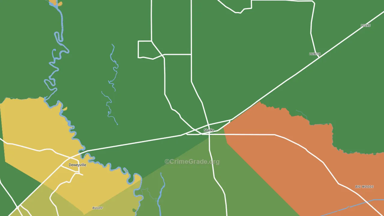 70661, LA Map of Theft Rates