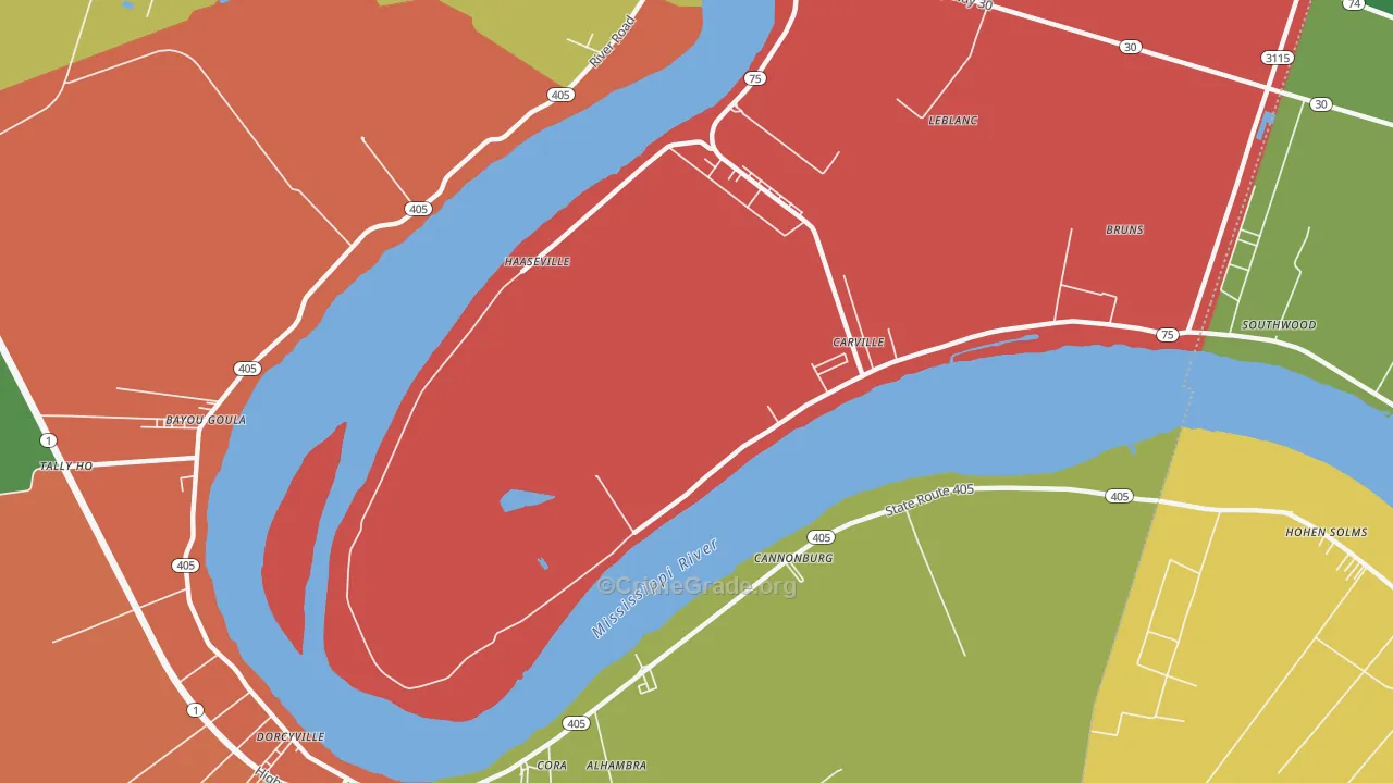 70721, LA Map of Theft Rates