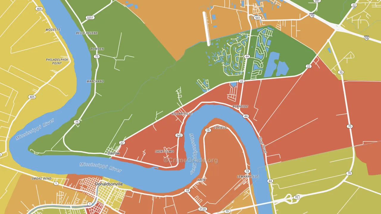 70725, LA Map of Theft Rates