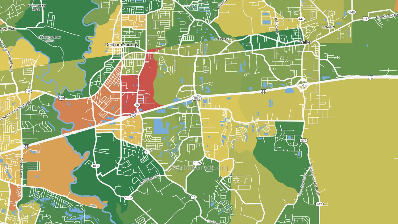 70726, LA Map of Theft Rates