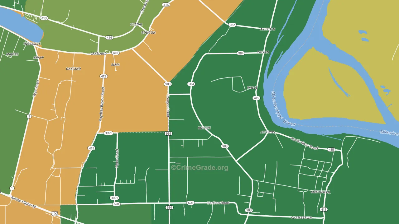 70729, LA Map of Theft Rates