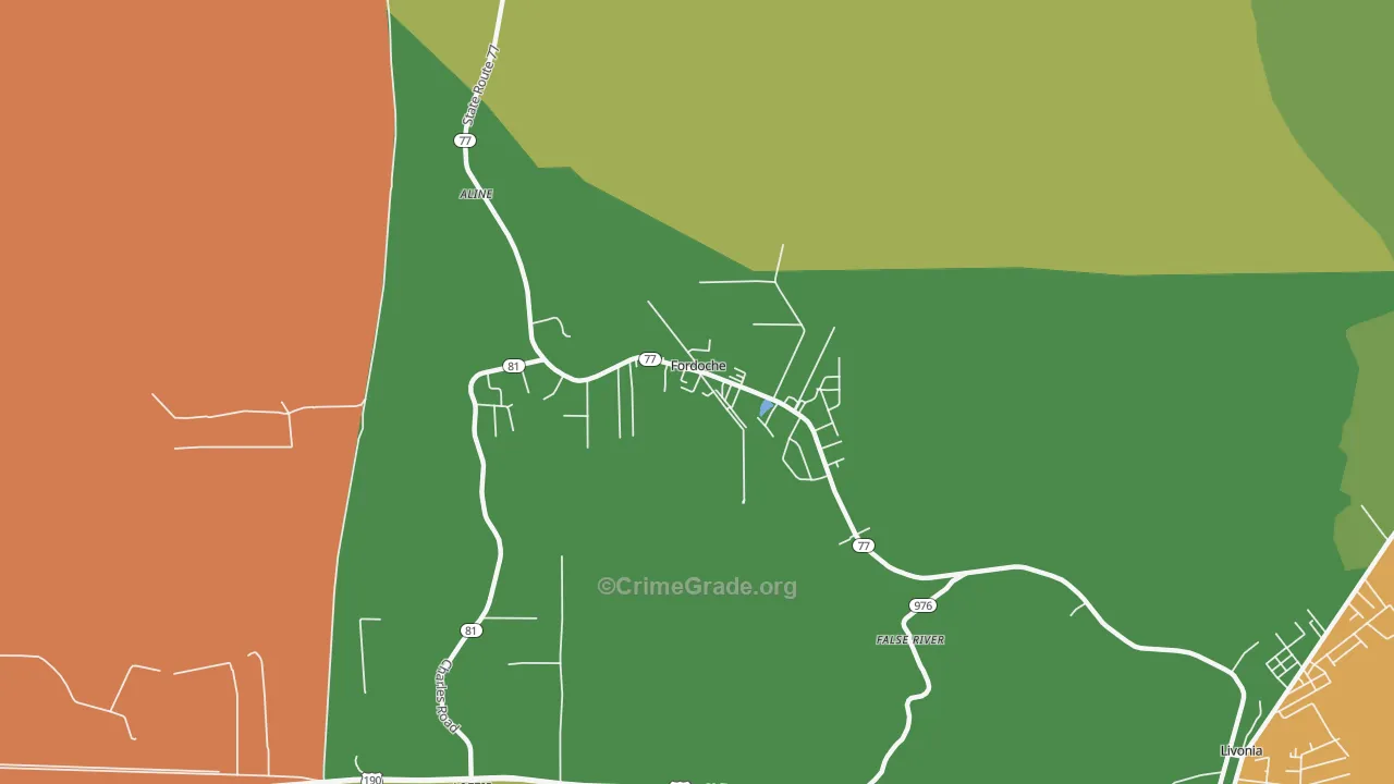 70732, LA Map of Theft Rates
