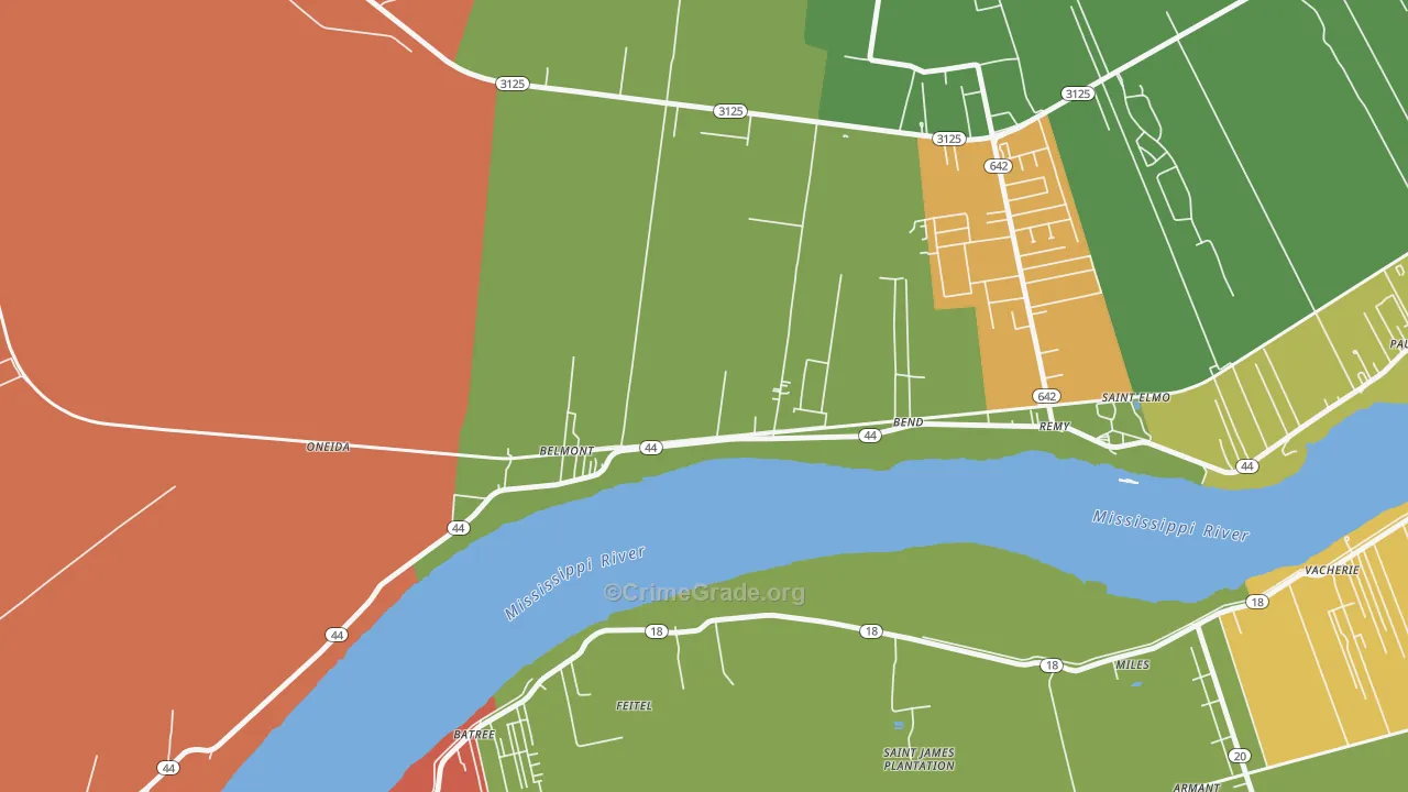70743, LA Map of Theft Rates