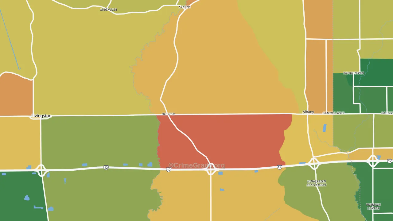 70744, LA Map of Theft Rates