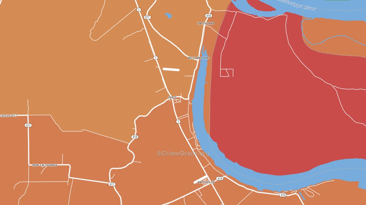 70747, LA Map of Theft Rates