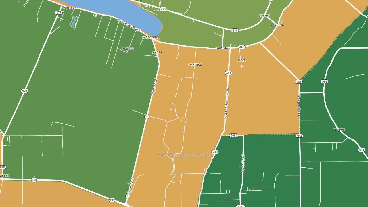 70752, LA Map of Theft Rates