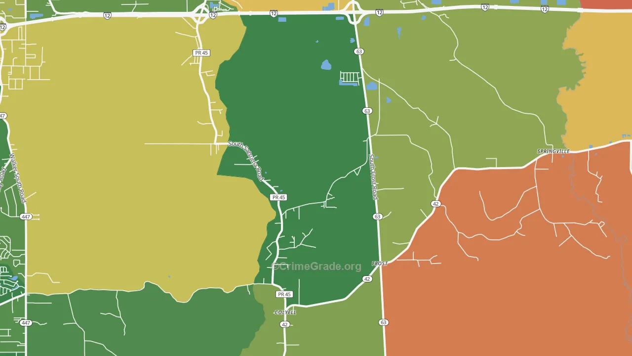 70754, LA Map of Theft Rates