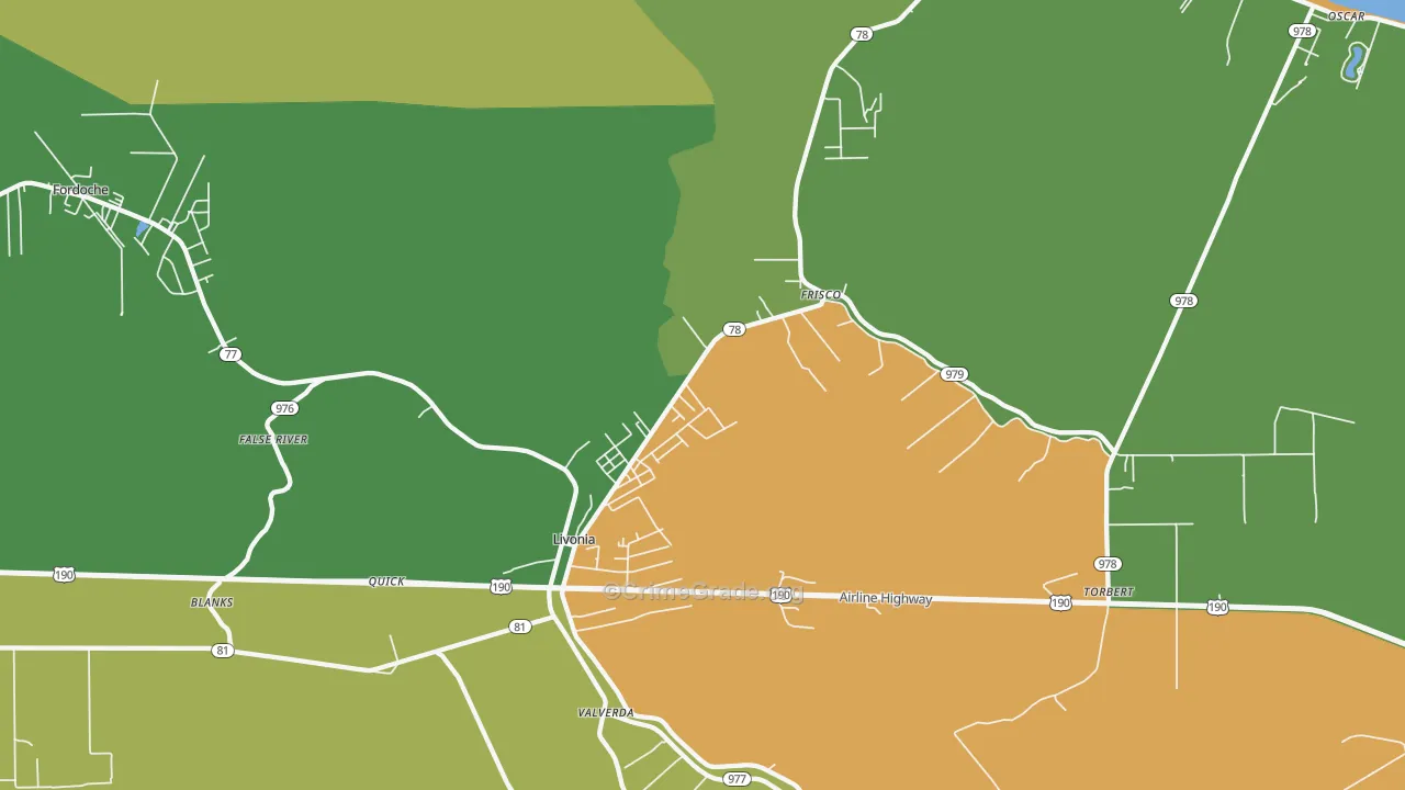 70755, LA Map of Theft Rates