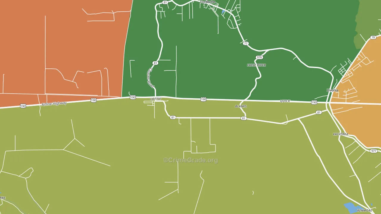 70756, LA Map of Theft Rates
