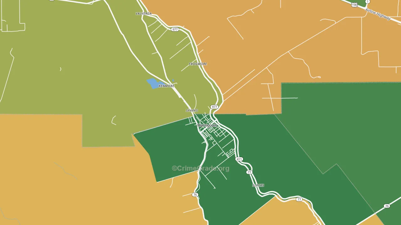 70757, LA Map of Theft Rates