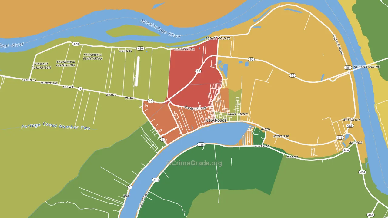 70760, LA Map of Theft Rates