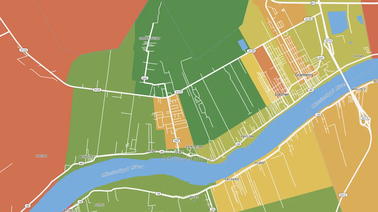 70763, LA Map of Theft Rates