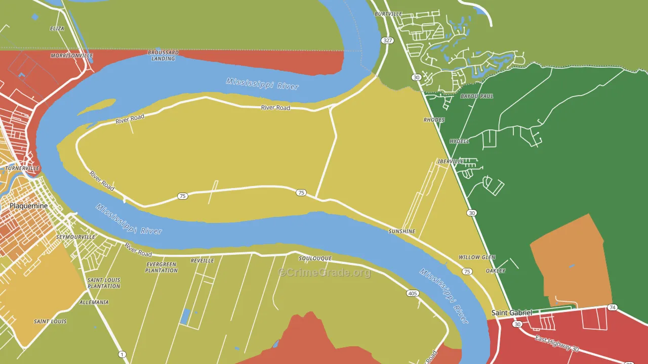 70780, LA Map of Theft Rates