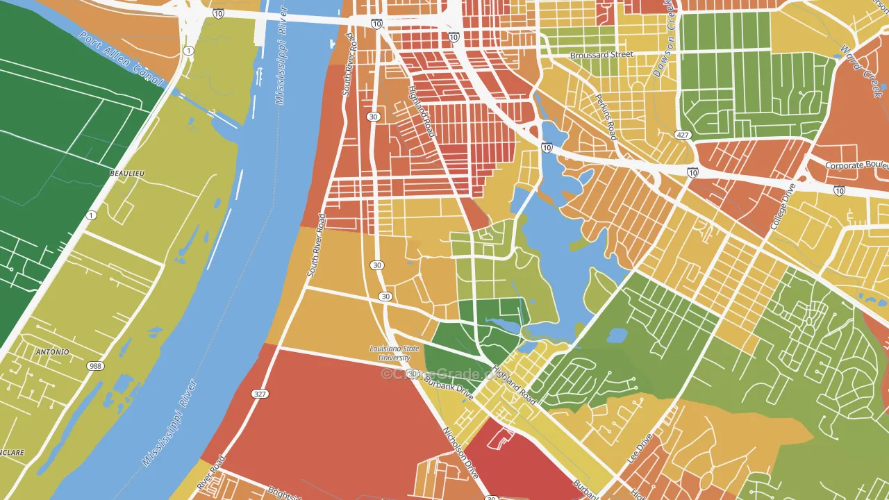 70803, LA Map of Theft Rates