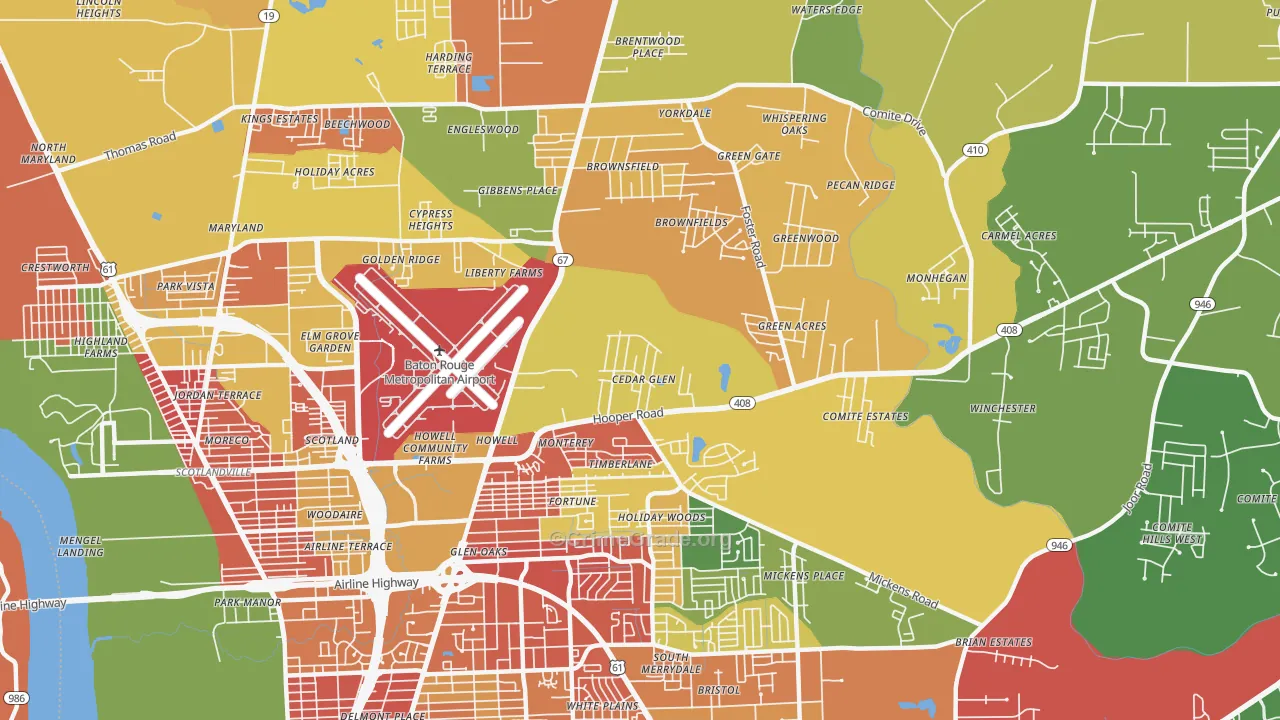 70811, LA Map of Theft Rates
