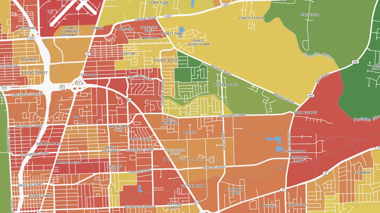 70812, LA Map of Theft Rates