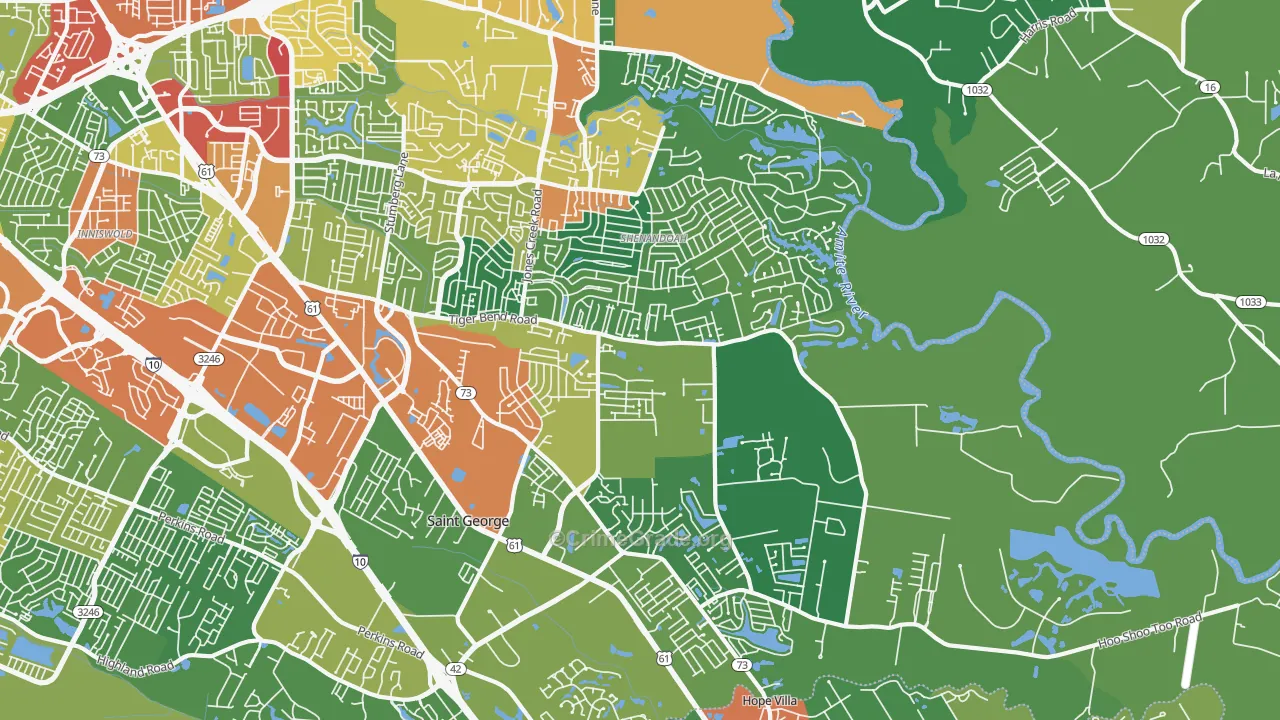 70817, LA Map of Theft Rates