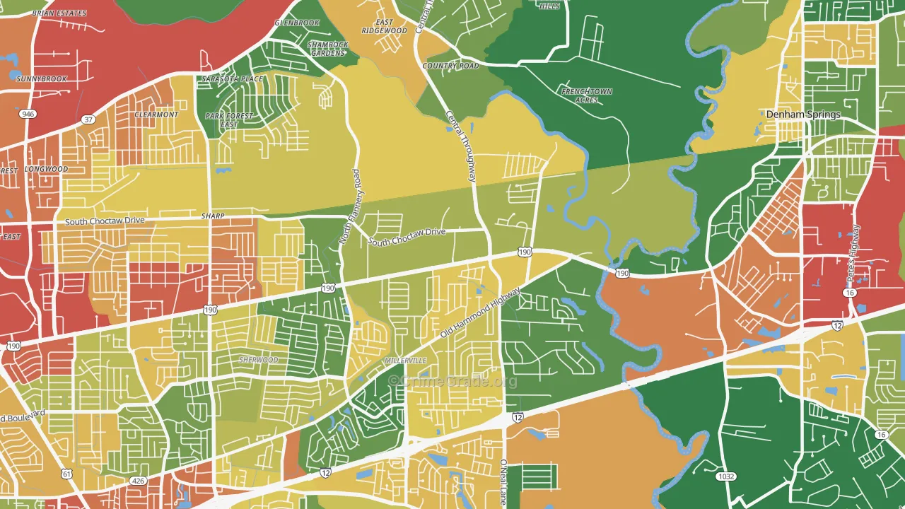 70819, LA Map of Theft Rates