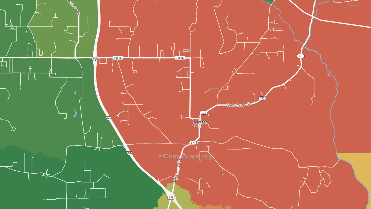 71027, LA Map of Theft Rates