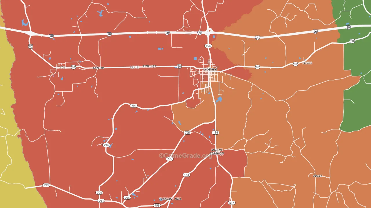 71028, LA Map of Theft Rates