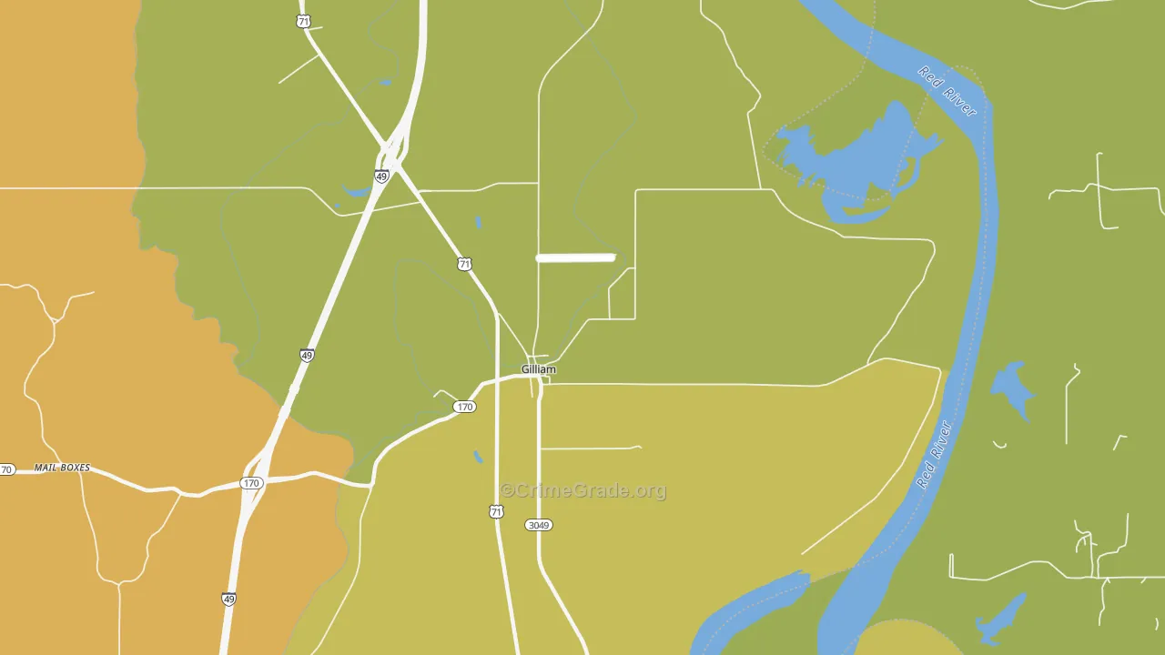 71029, LA Map of Theft Rates