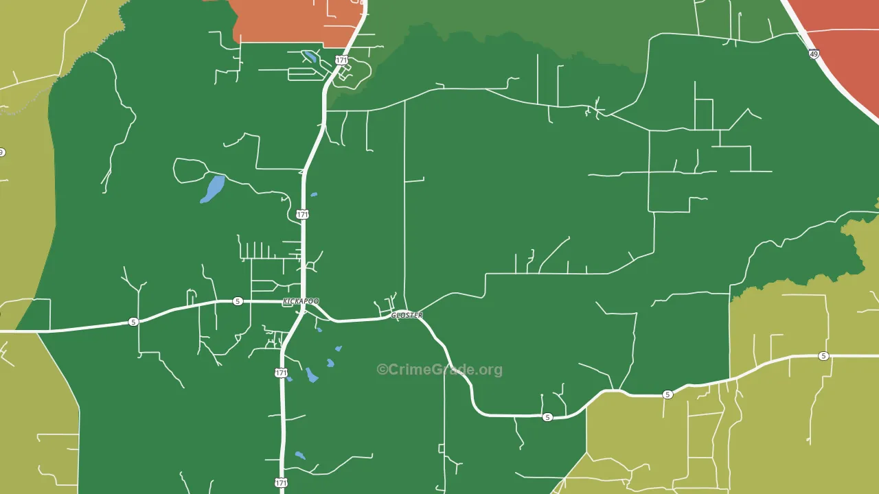 71030, LA Map of Theft Rates