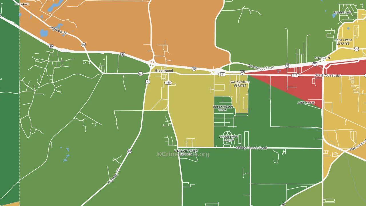 71033, LA Map of Theft Rates