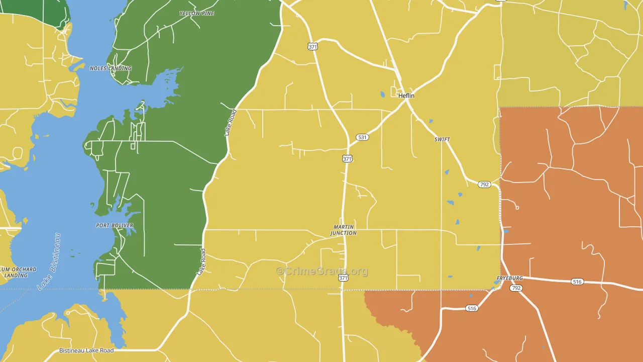 71039, LA Map of Theft Rates