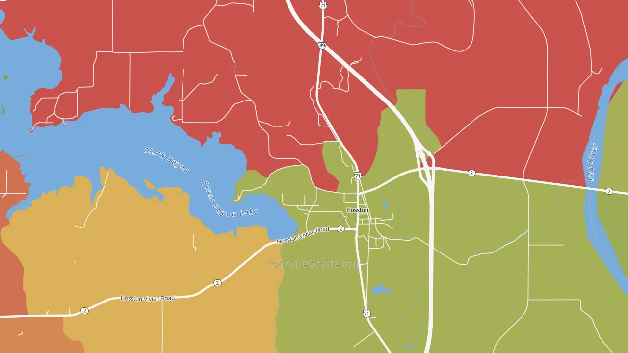 71043, LA Map of Theft Rates