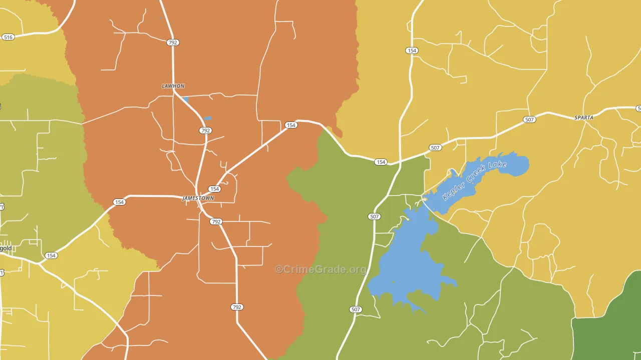 71045, LA Map of Theft Rates
