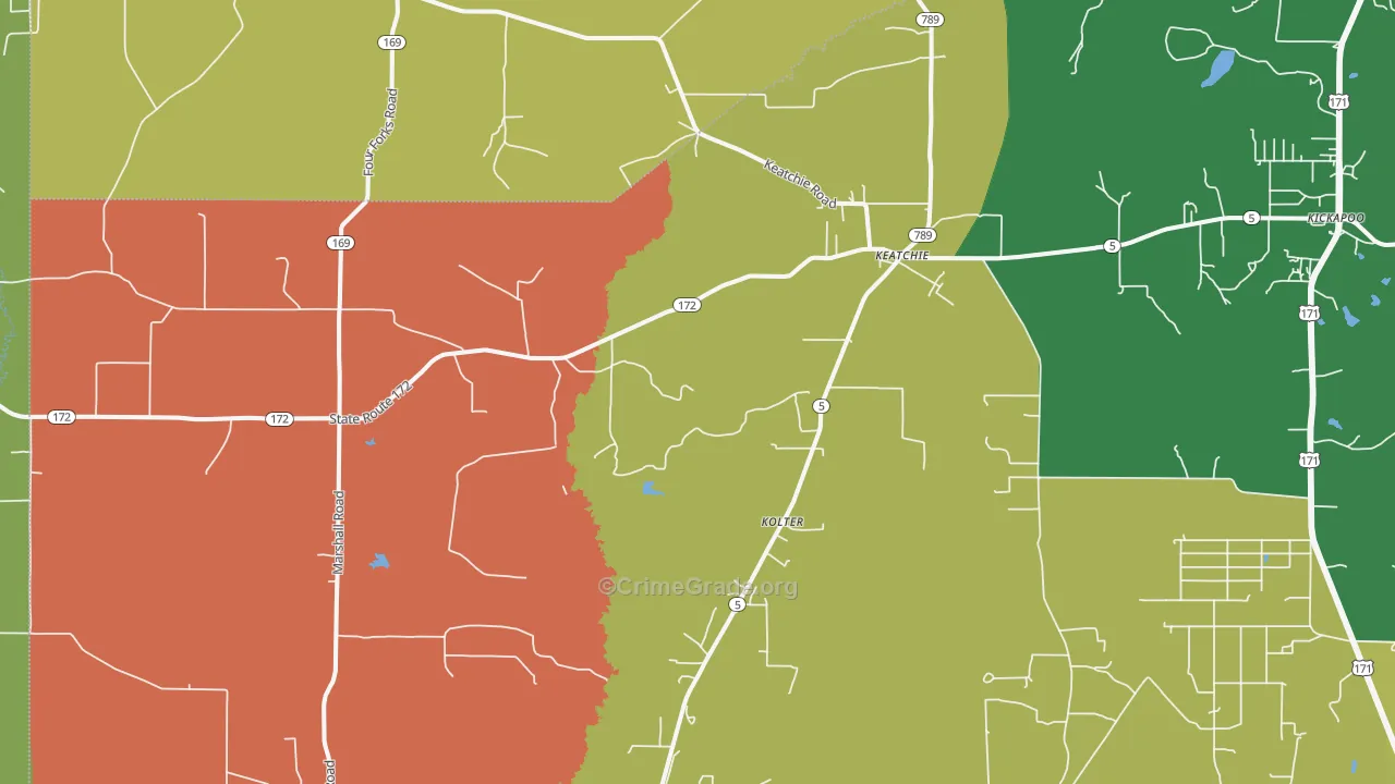 71046, LA Map of Theft Rates