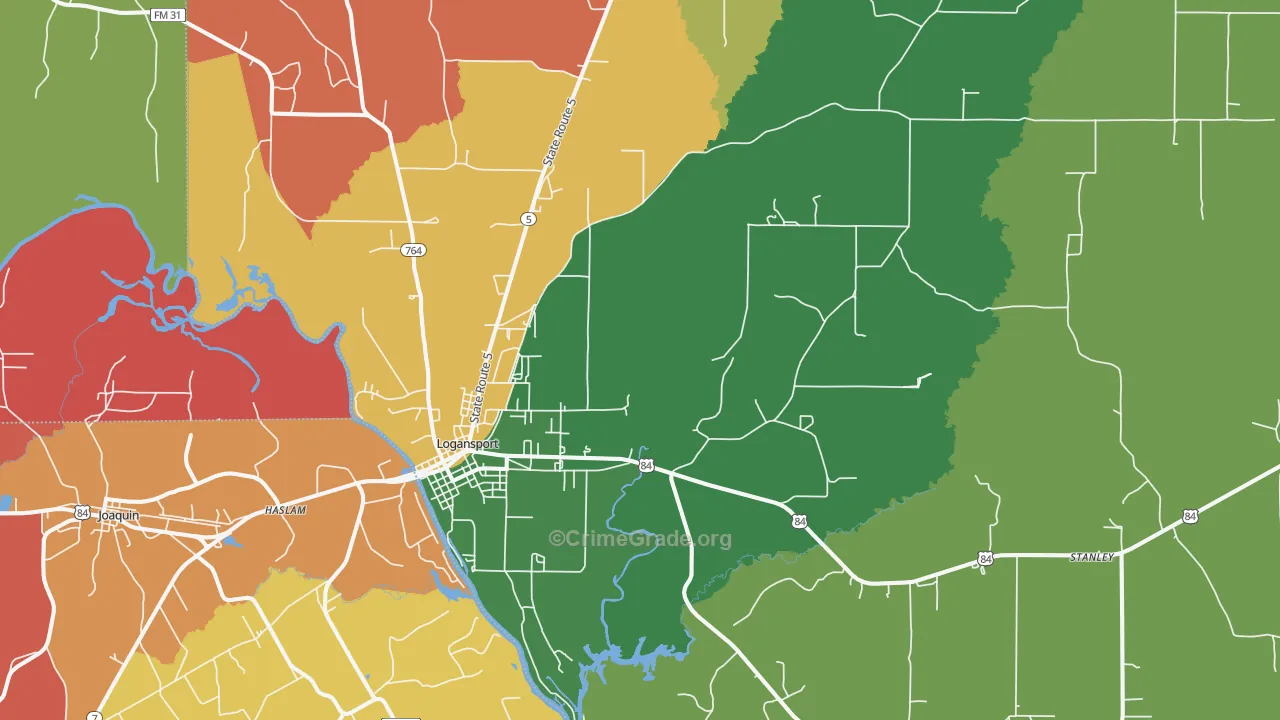 71049, LA Map of Theft Rates
