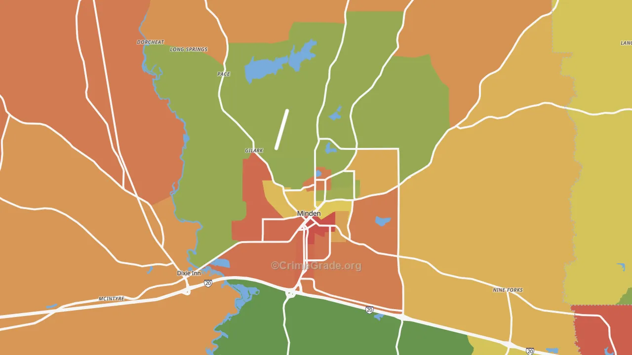 71055, LA Map of Theft Rates