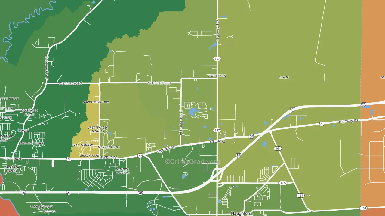 71067, LA Map of Theft Rates