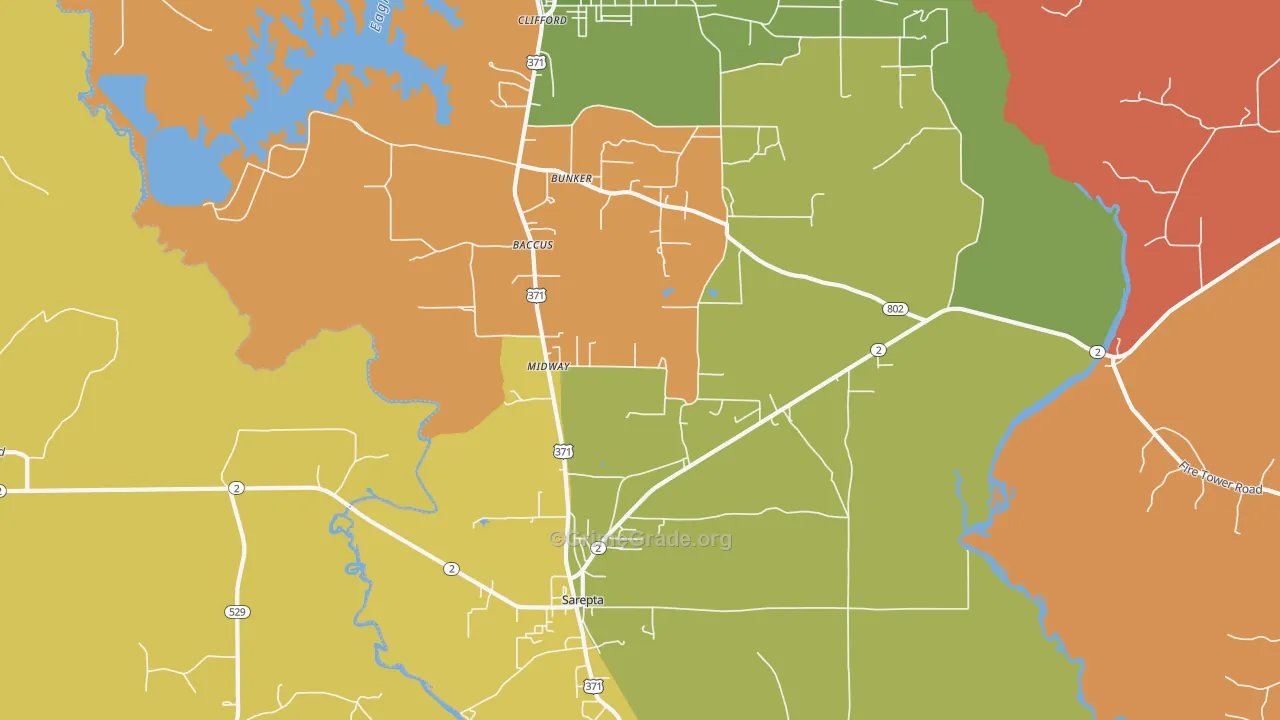 71071, LA Map of Theft Rates