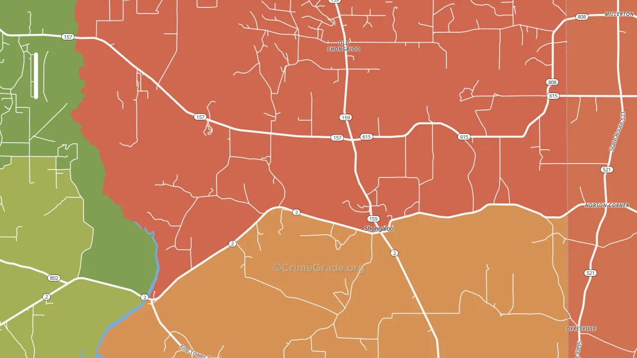 71072, LA Map of Theft Rates