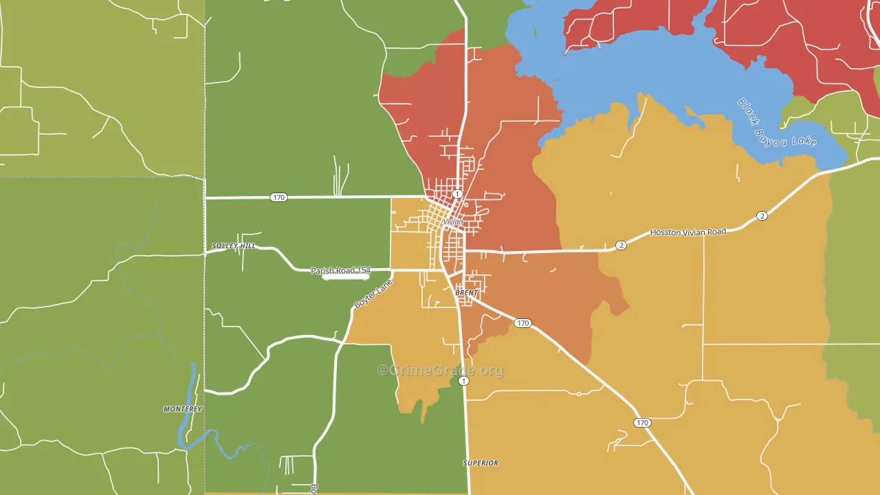 71082, LA Map of Theft Rates