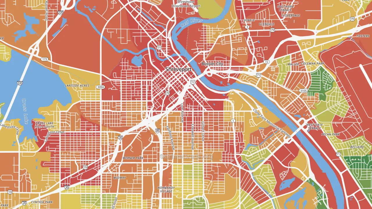 71101, LA Map of Theft Rates