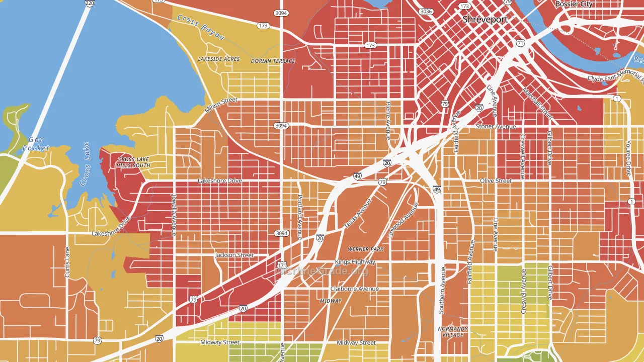 71103, LA Map of Theft Rates