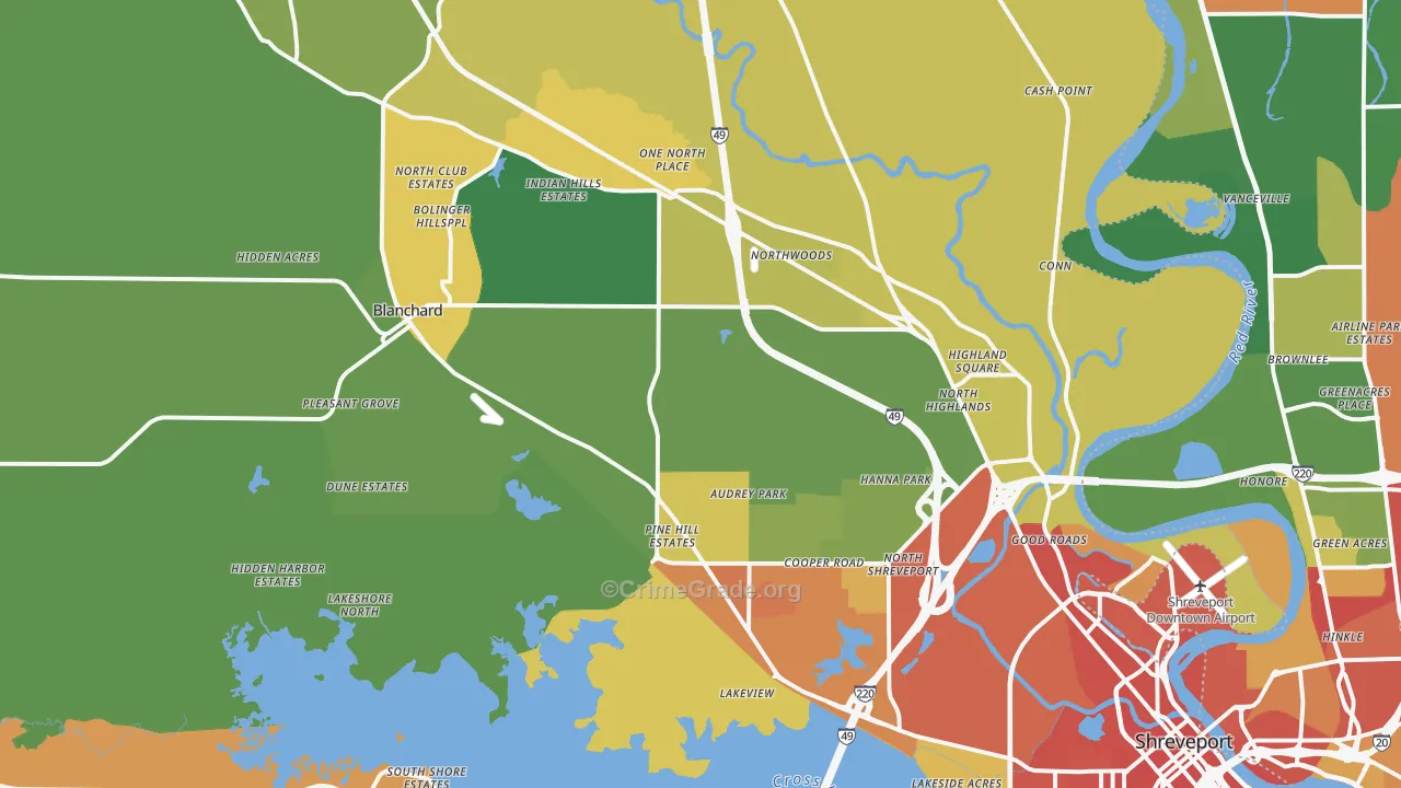 71107, LA Map of Theft Rates