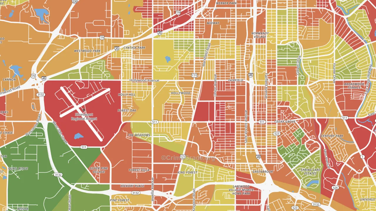 71108, LA Map of Theft Rates