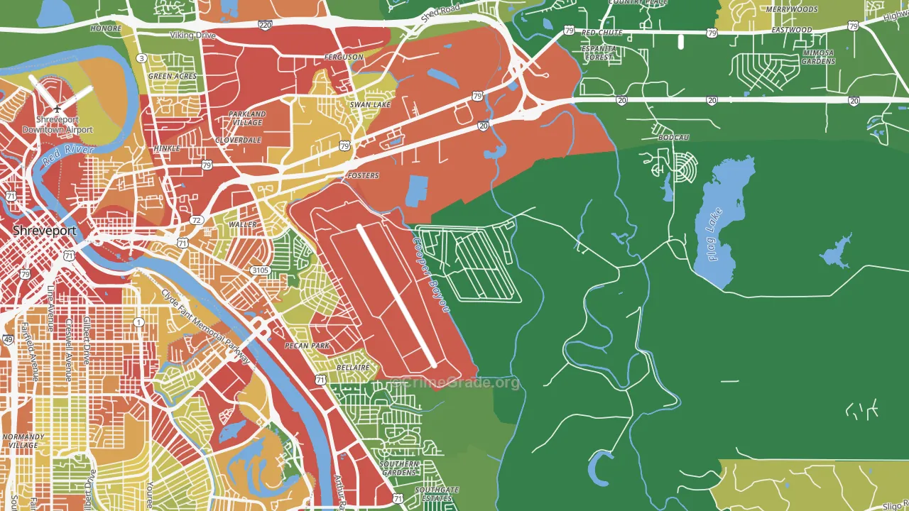 71110, LA Map of Theft Rates