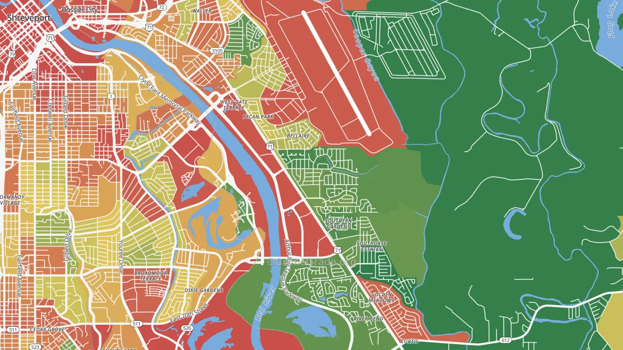 71112, LA Map of Theft Rates