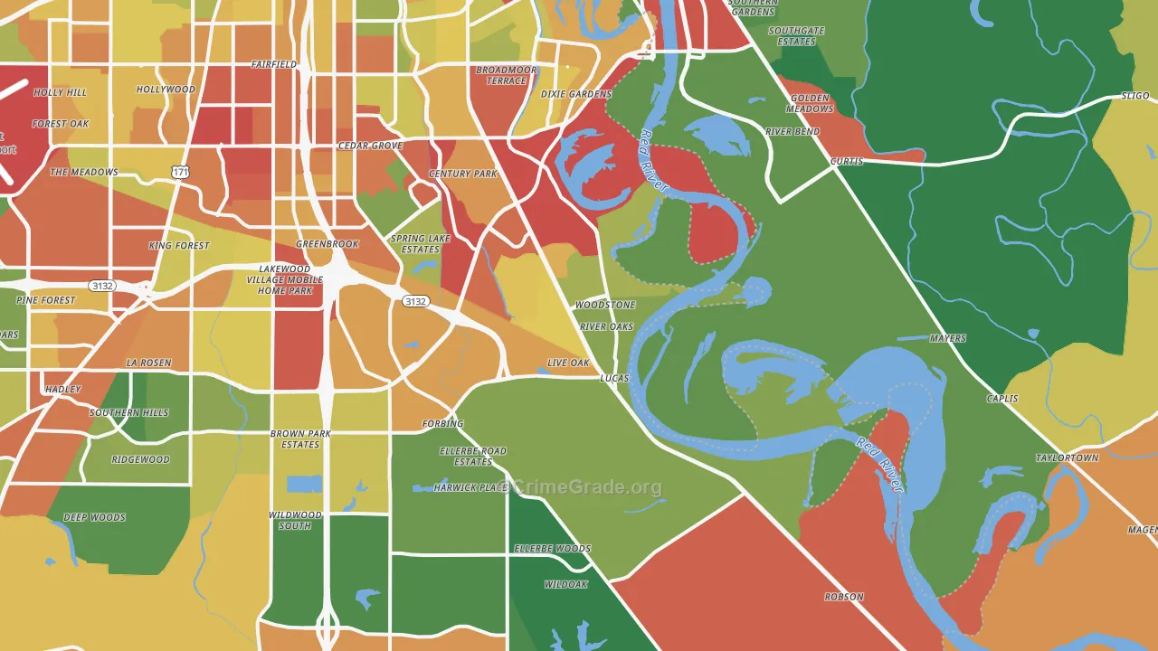 71115, LA Map of Theft Rates