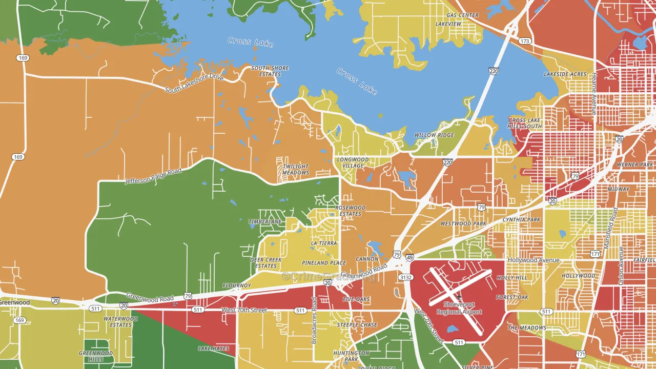 71119, LA Map of Theft Rates