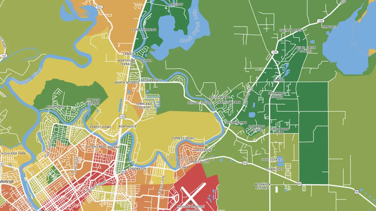 71203, LA Map of Theft Rates