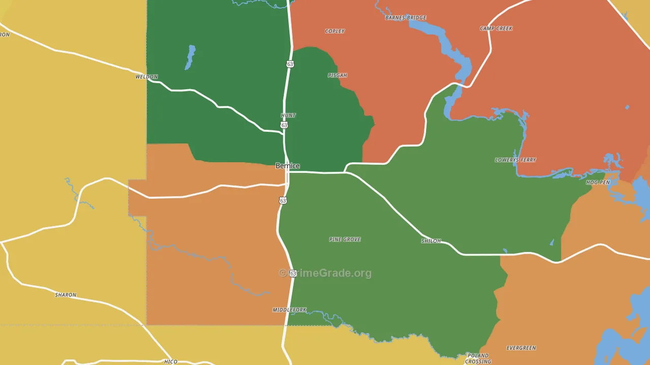 71222, LA Map of Theft Rates