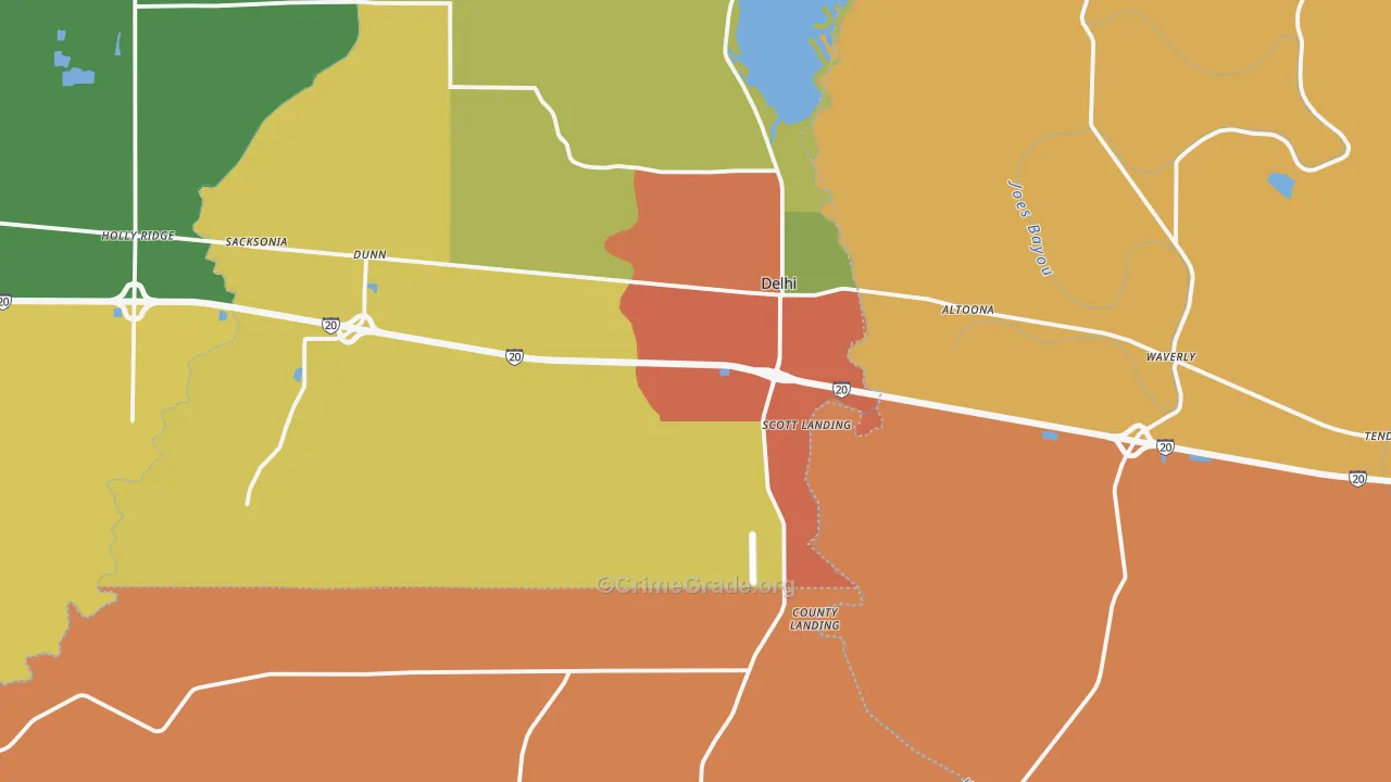 71232, LA Map of Theft Rates